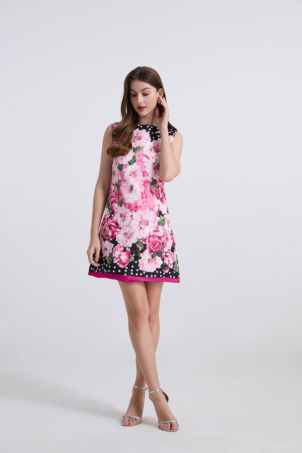 Women's 's Polka-Dot Sleeveless Dress