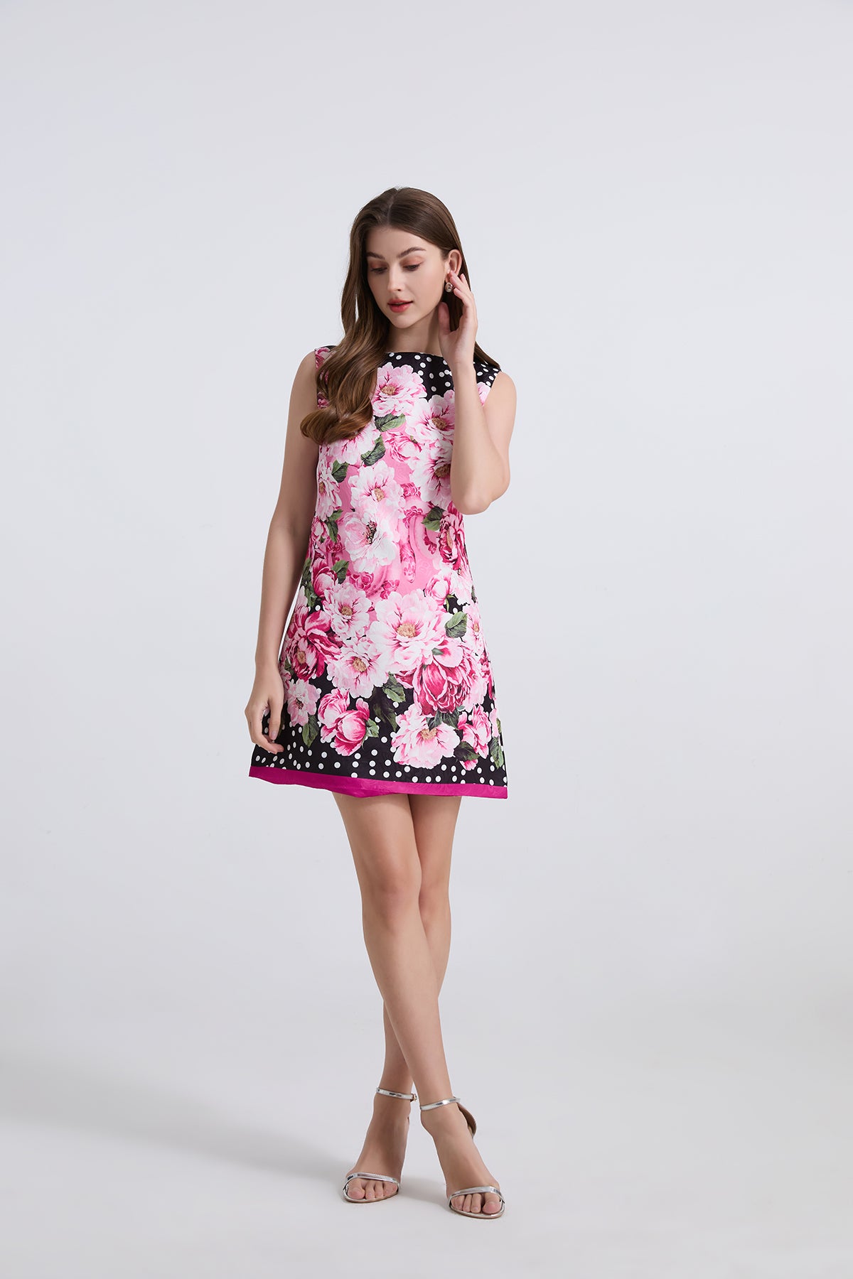 Women's 's Polka-Dot Sleeveless Dress