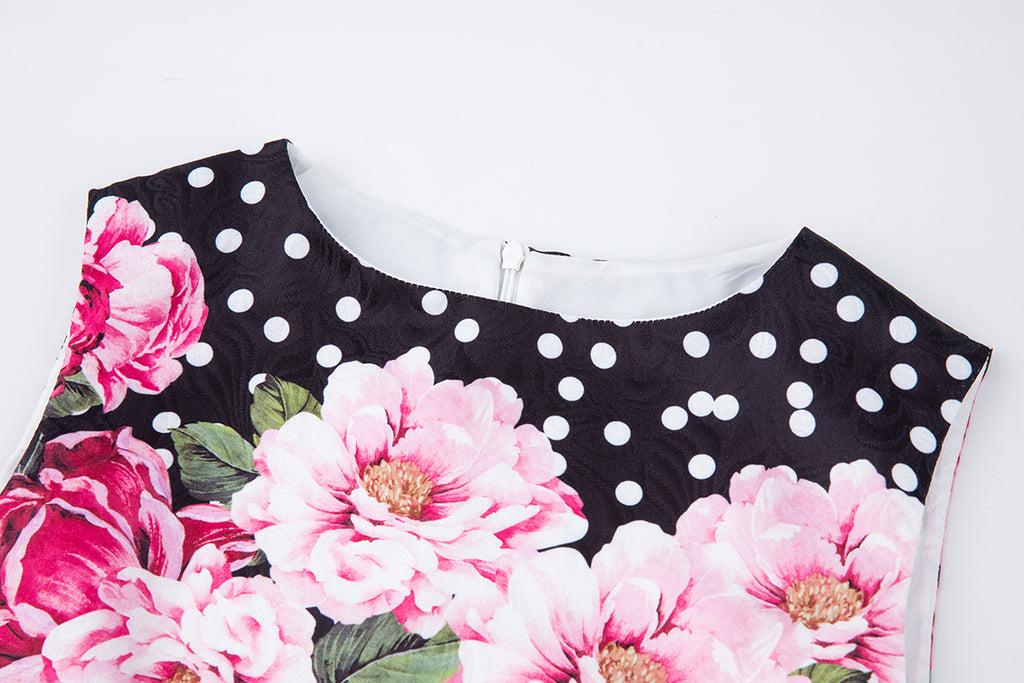 Women's 's Polka-Dot Sleeveless Dress