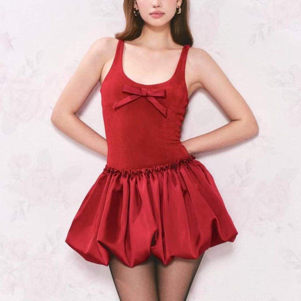 Women's Spring Bow-Detail Dress