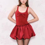 Women's Spring Bow-Detail Dress