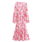 Floral Print Bohemian Belted Dress