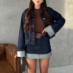 Women's Summer Women's Upper Jeans Garment Coat Skirt Two Piece Sets