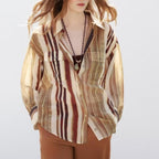 Women's Striped Long-Sleeve Shirt