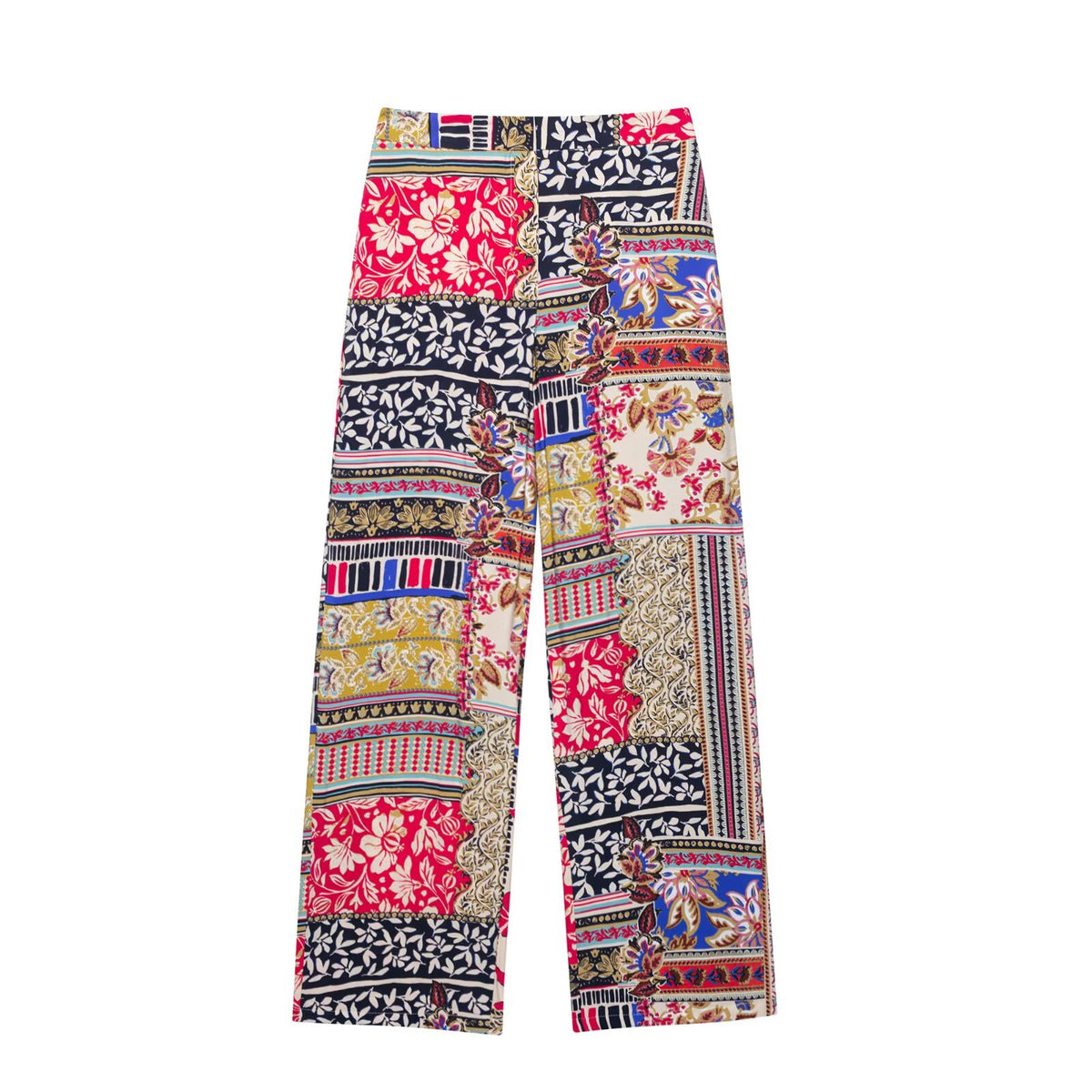 Printed Wide-Leg Pants