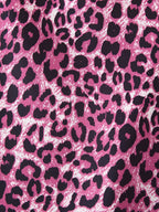 Women's Spring Summer Elegant Silk Satin Texture Leopard Print Skirt