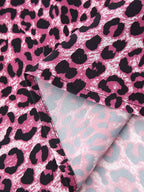 Women's Spring Summer Elegant Silk Satin Texture Leopard Print Skirt