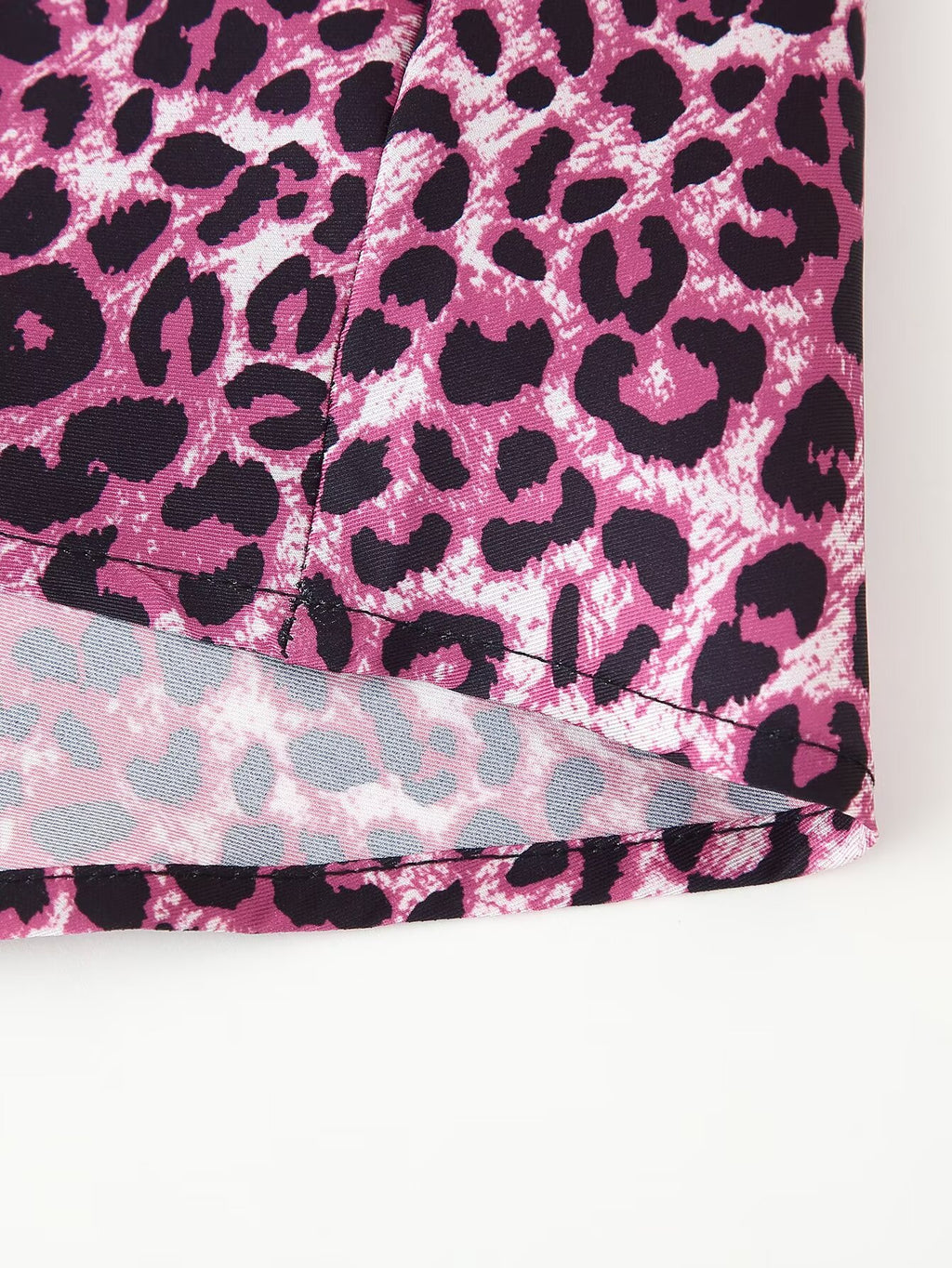 Women's Spring Summer Elegant Silk Satin Texture Leopard Print Skirt