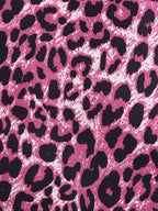 Women's Spring Summer Elegant Silk Satin Texture Leopard Print Skirt
