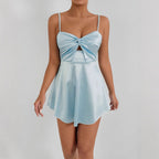 Deep V-Neck Cutout Mini Dress
