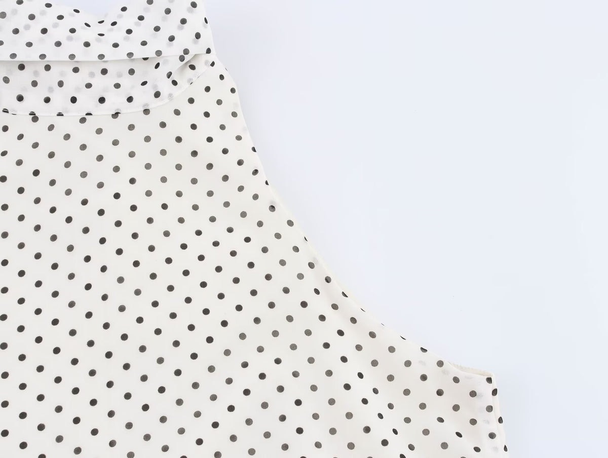 Polka Dot Halter-Neck Dress
