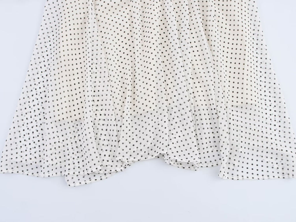 Polka Dot Halter-Neck Dress