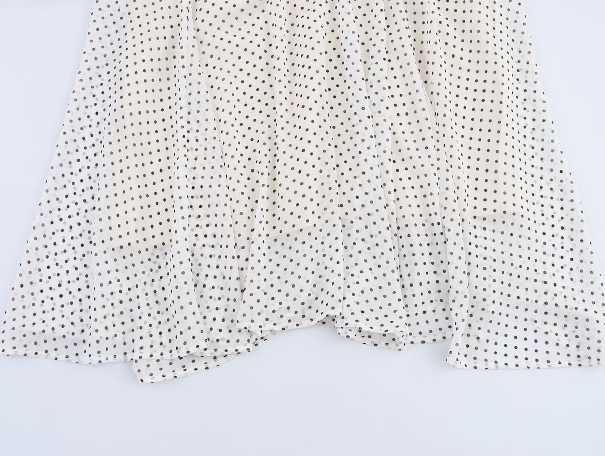 Polka Dot Halter-Neck Dress