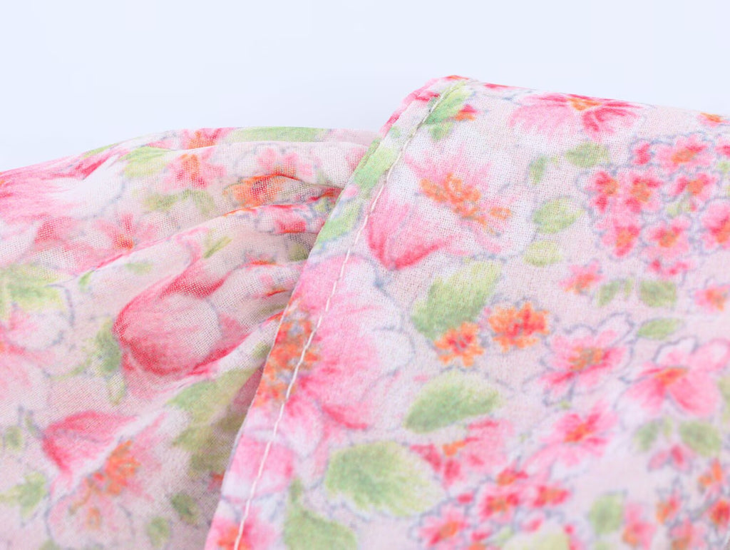 Summer Small Round Collared Printing Short Dress