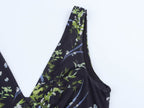 Floral Mesh-Detail Dress