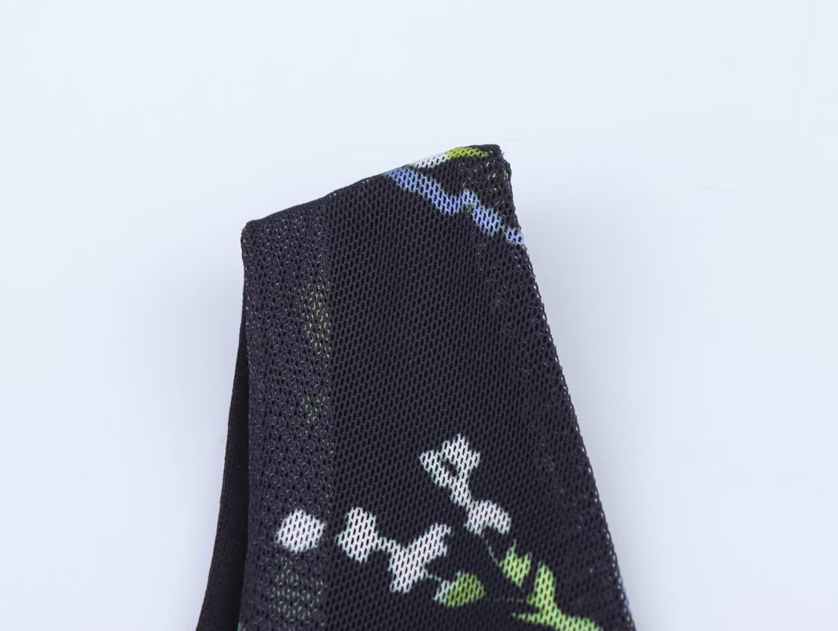 Floral Mesh-Detail Dress