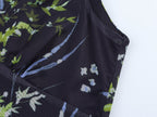 Floral Mesh-Detail Dress