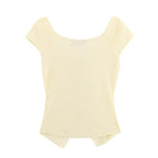 Women's Women Pleated Decorative French Knitted Top Vest
