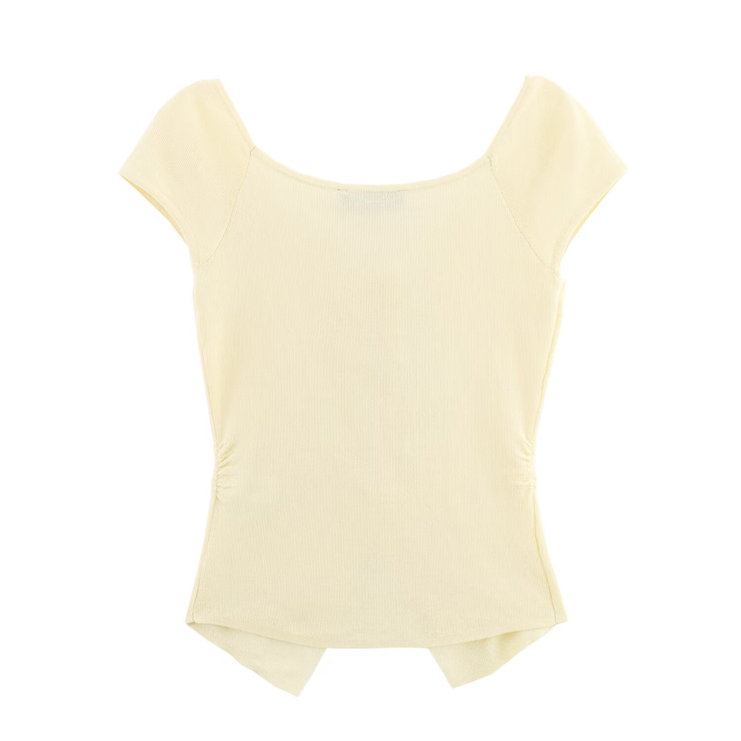 Women's Women Pleated Decorative French Knitted Top Vest