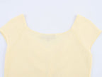 Women's Women Pleated Decorative French Knitted Top Vest