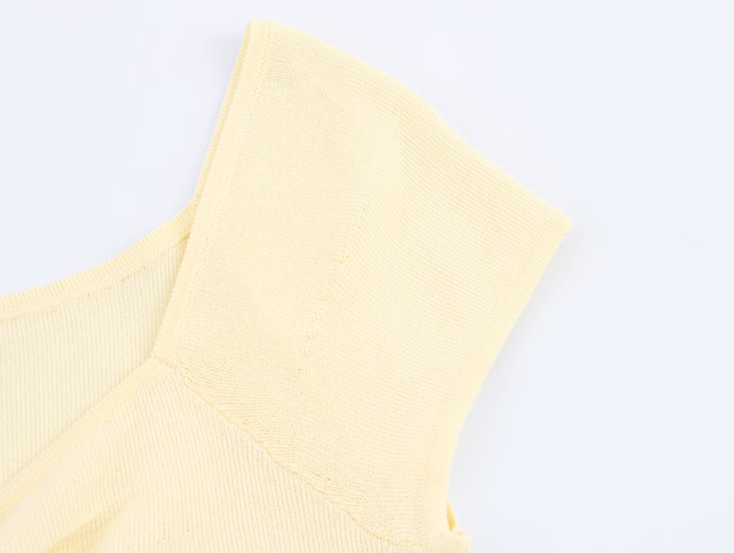 Women's Women Pleated Decorative French Knitted Top Vest