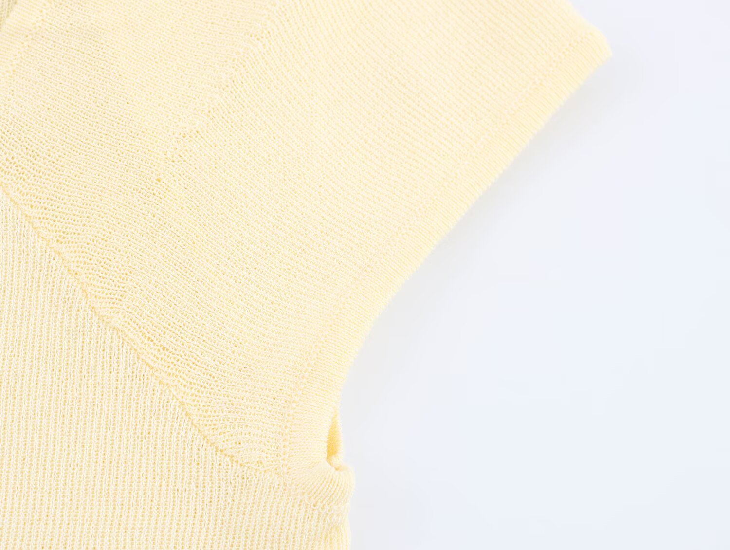 Women's Women Pleated Decorative French Knitted Top Vest