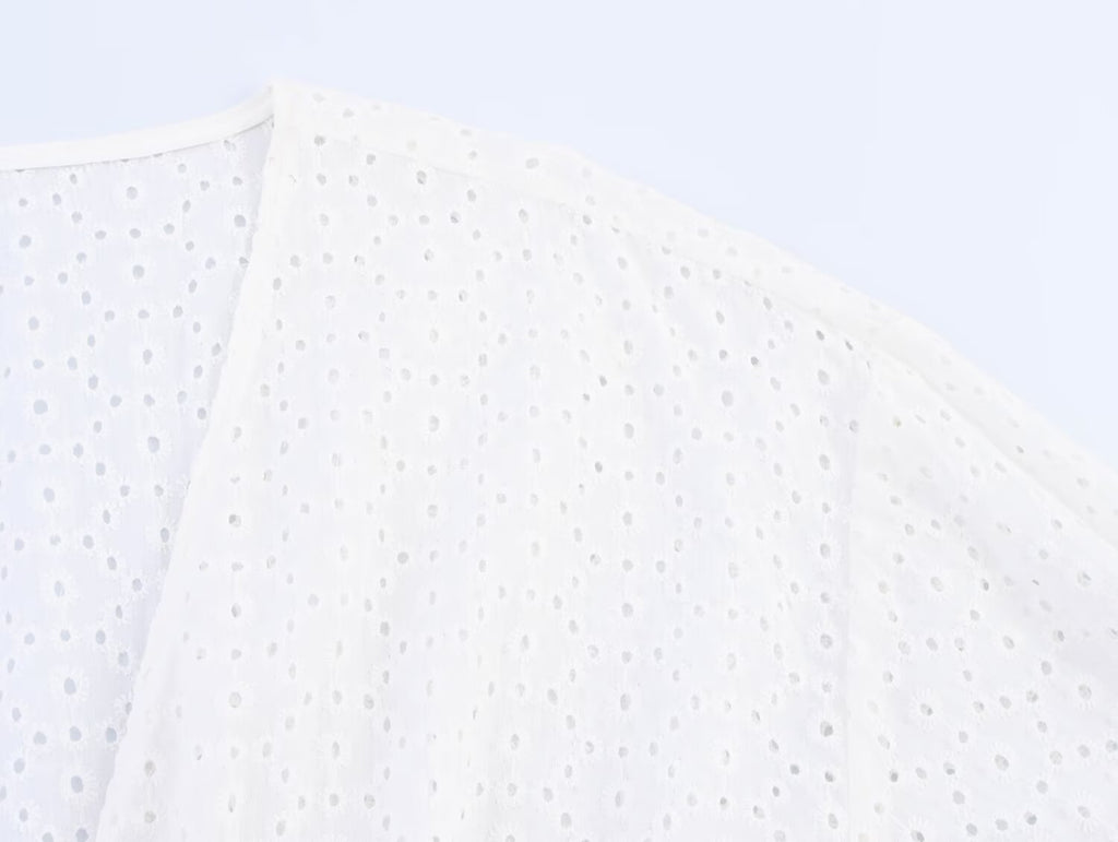 Women's Embroidered V-Neck Mini Dress