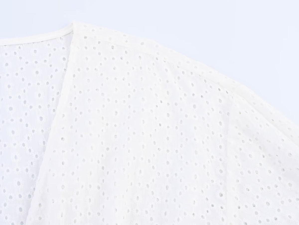 Women's Embroidered V-Neck Mini Dress