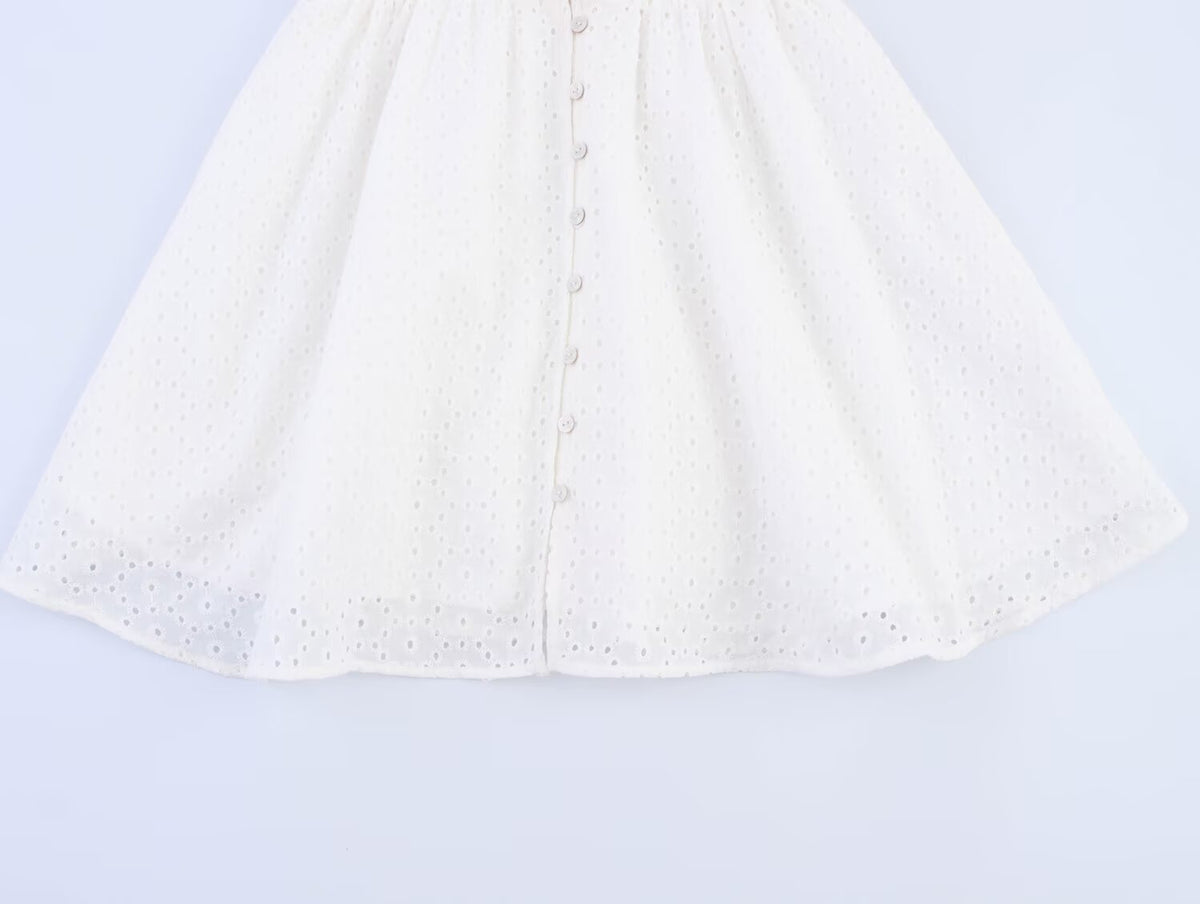 Women's Embroidered V-Neck Mini Dress
