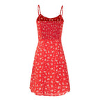 Summer Seaside Holiday Suspender Fresh Sweet Floral Slim Fit Dress
