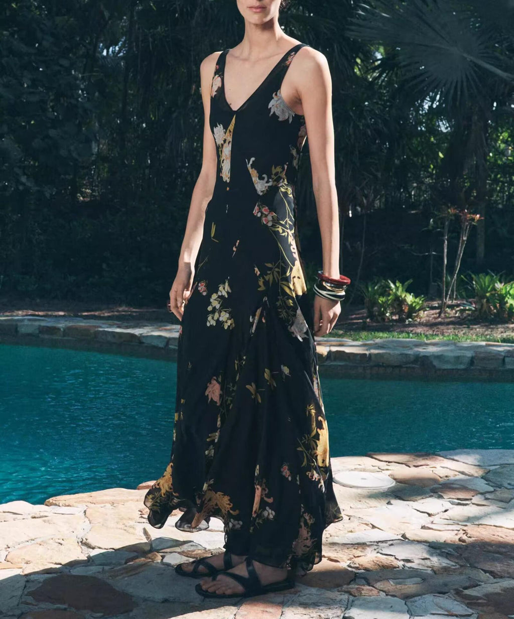 Floral Sling Midi Dress