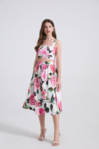 Women's 's Printed Halter Top & Skirt Set