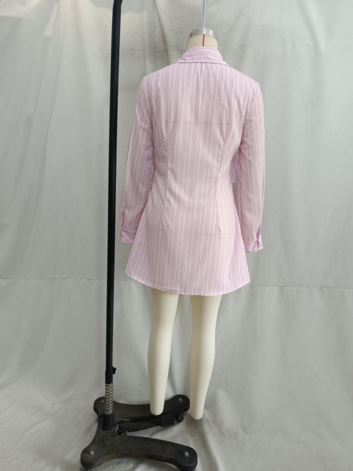 Spring Dress Women Clothing Slim Fit Slimming Casual Shirt Collar