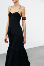 wear Slim Fit Skinny Shoulder Strap Backless Strappy Bra Dress