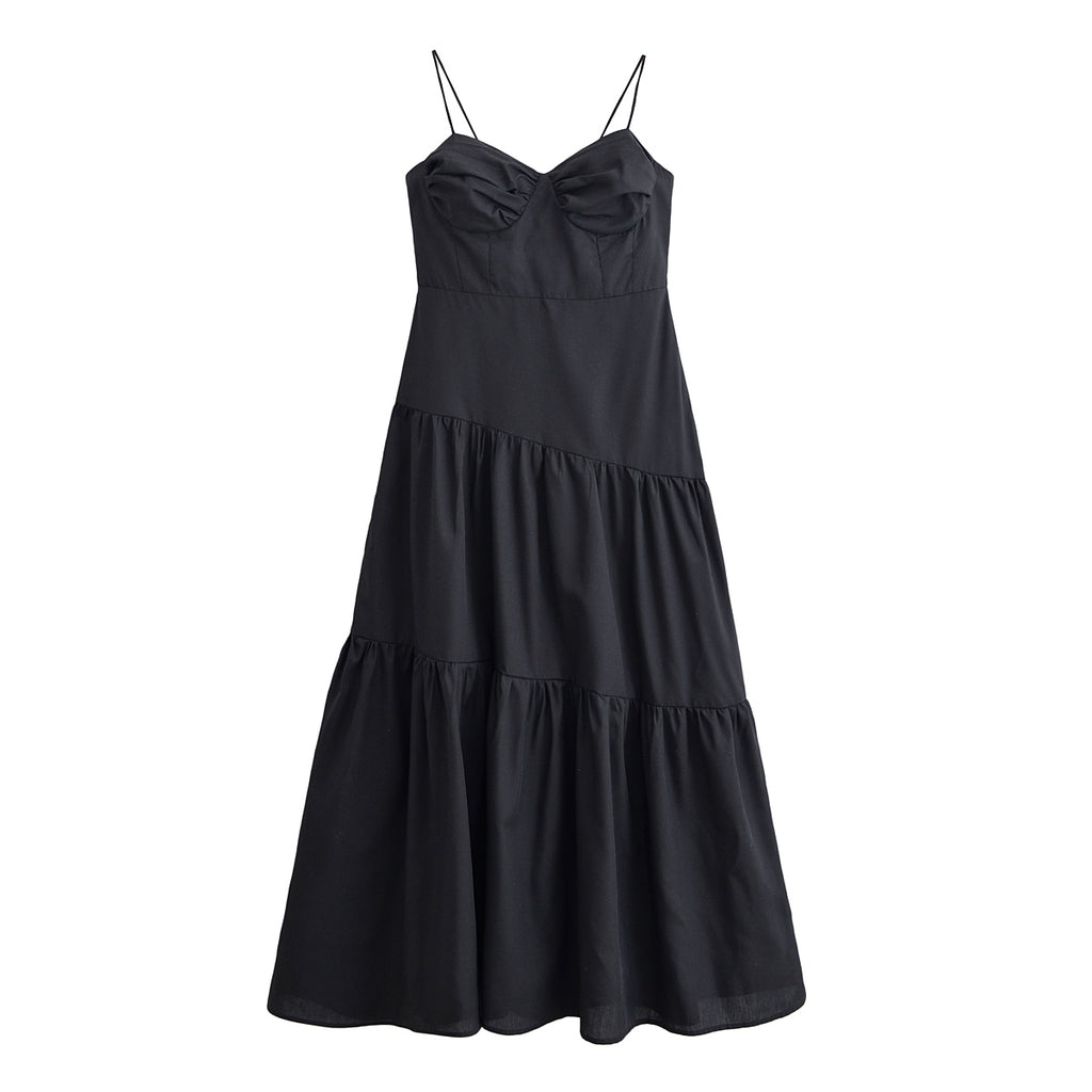 wear Slim Fit Skinny Shoulder Strap Backless Strappy Bra Dress