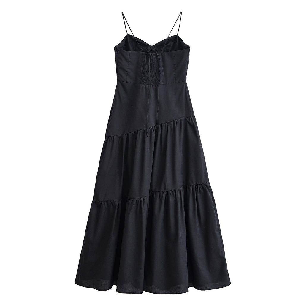 wear Slim Fit Skinny Shoulder Strap Backless Strappy Bra Dress