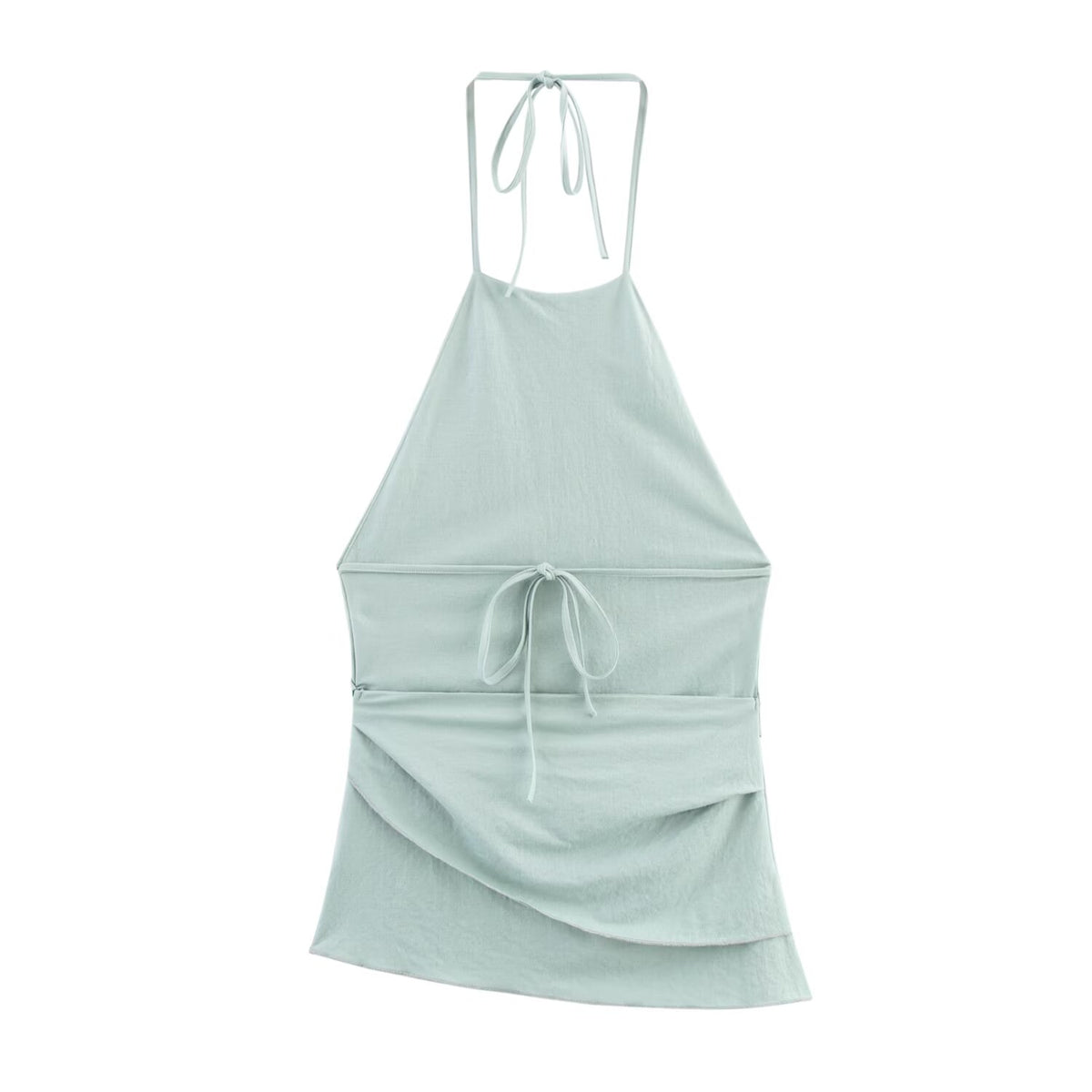 's Simple Backless Hanging Collar Top