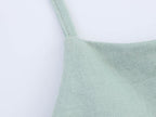 's Simple Backless Hanging Collar Top