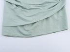 's Simple Backless Hanging Collar Top