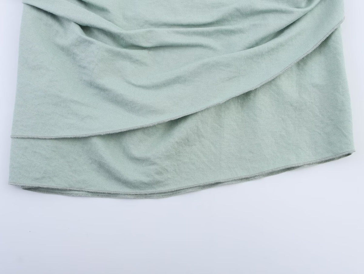 's Simple Backless Hanging Collar Top