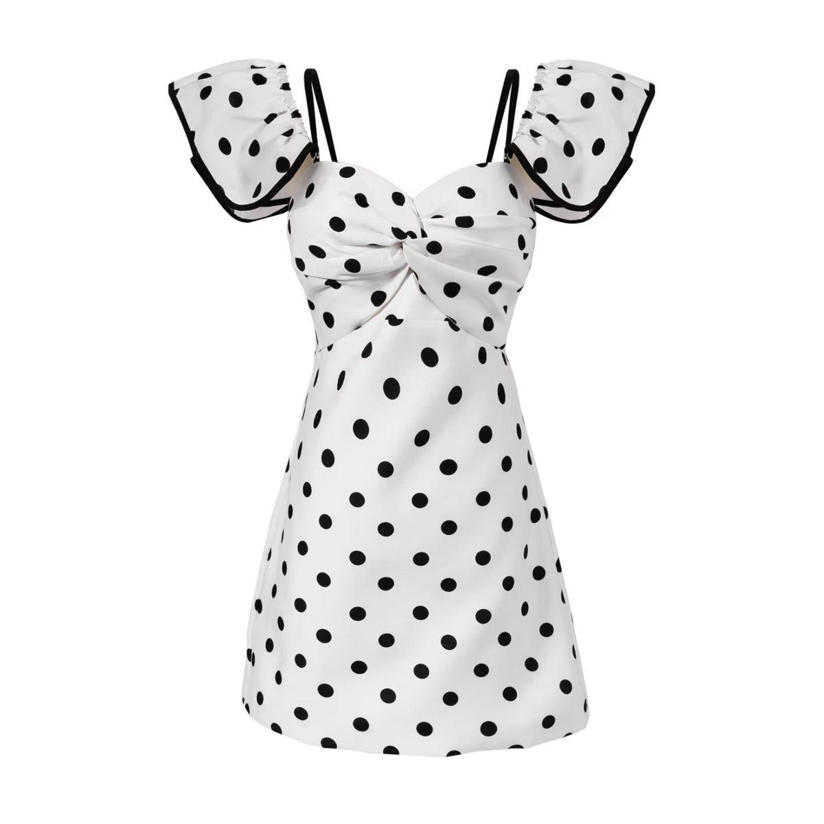 Retro Design Polka-Dot Printing Slip Dress Sweet Tube Top