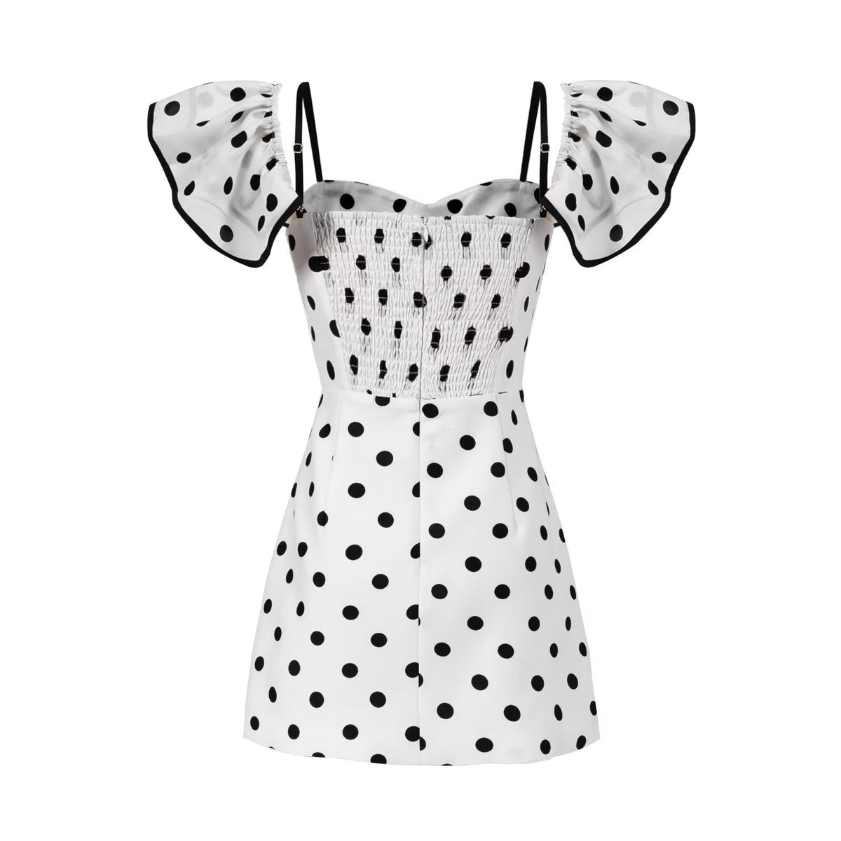 Retro Design Polka-Dot Printing Slip Dress Sweet Tube Top