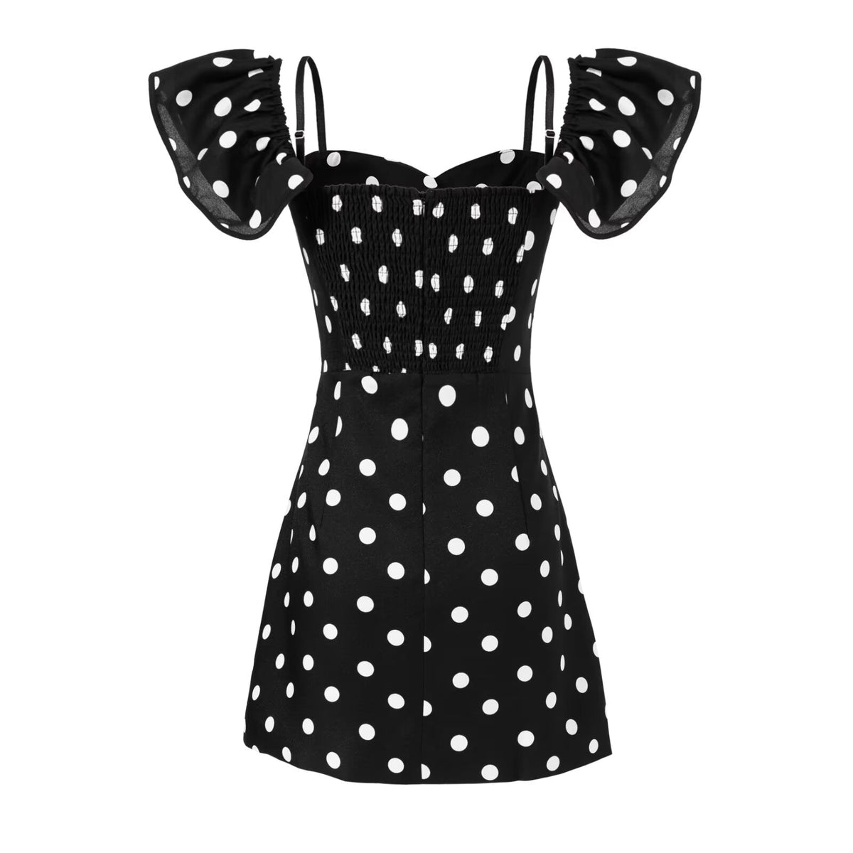 Retro Design Polka-Dot Printing Slip Dress Sweet Tube Top