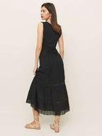 Women's Lace Bow Square-Neck Mini Dress