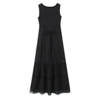 Women's Lace Bow Square-Neck Mini Dress