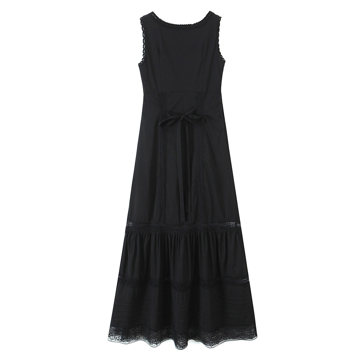 Women's Lace Bow Square-Neck Mini Dress