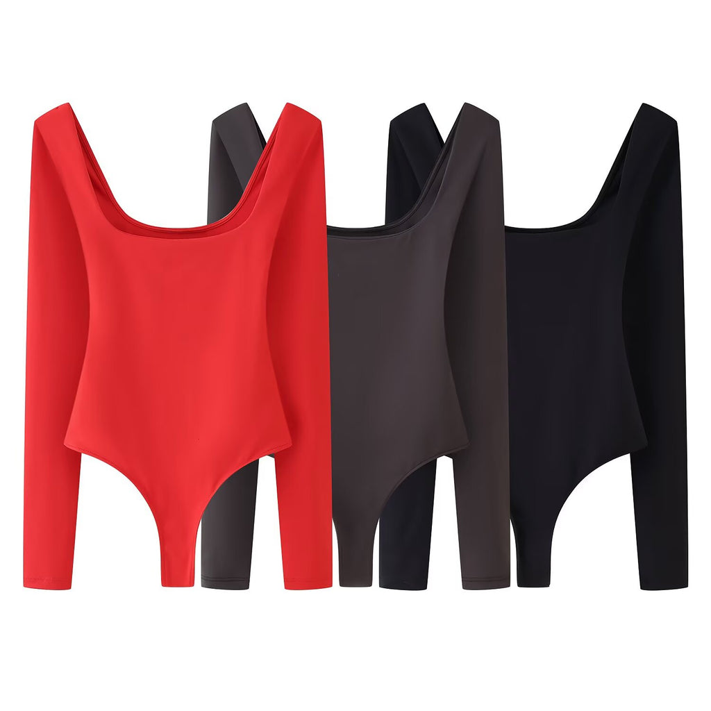 Simple Square Collar Jumpsuit