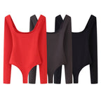 Simple Square Collar Jumpsuit