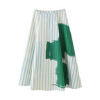 Women's Striped Corset Coat Skirt Sets