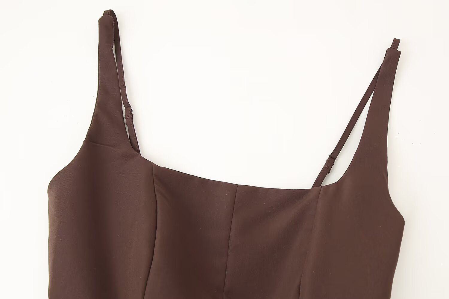 Solid Color Slim Strap Short Top